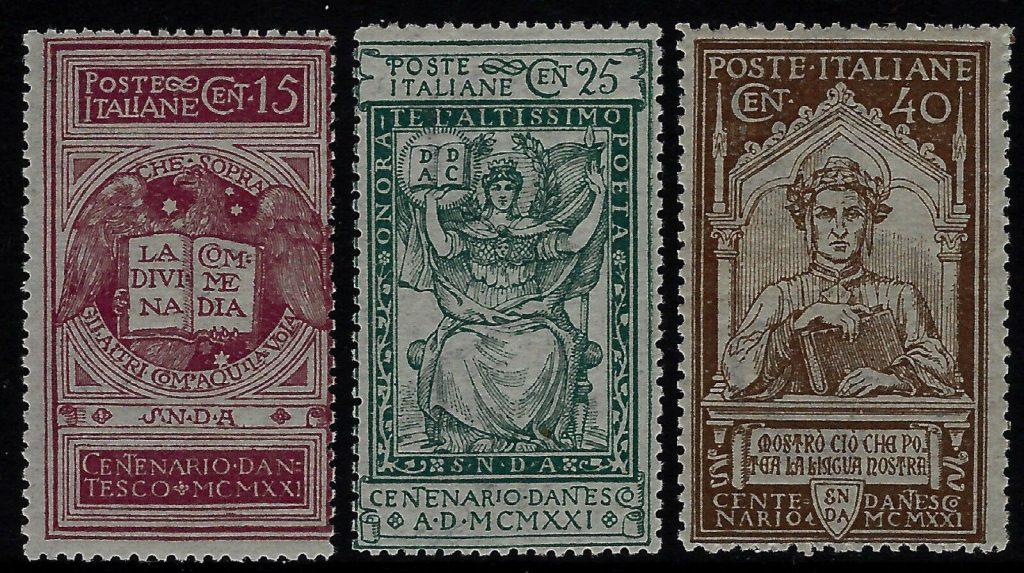 La serie commemorativa di francobolli per Dante Alighieri: dal 1921 al 2021  - arteventinews.it