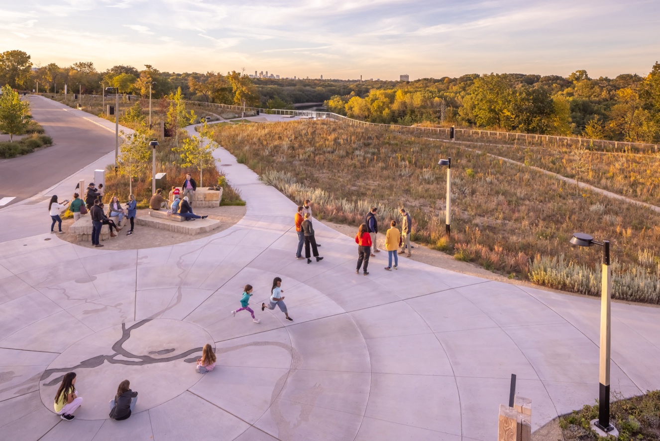 A group of people walking around a park

AI-generated content may be incorrect.