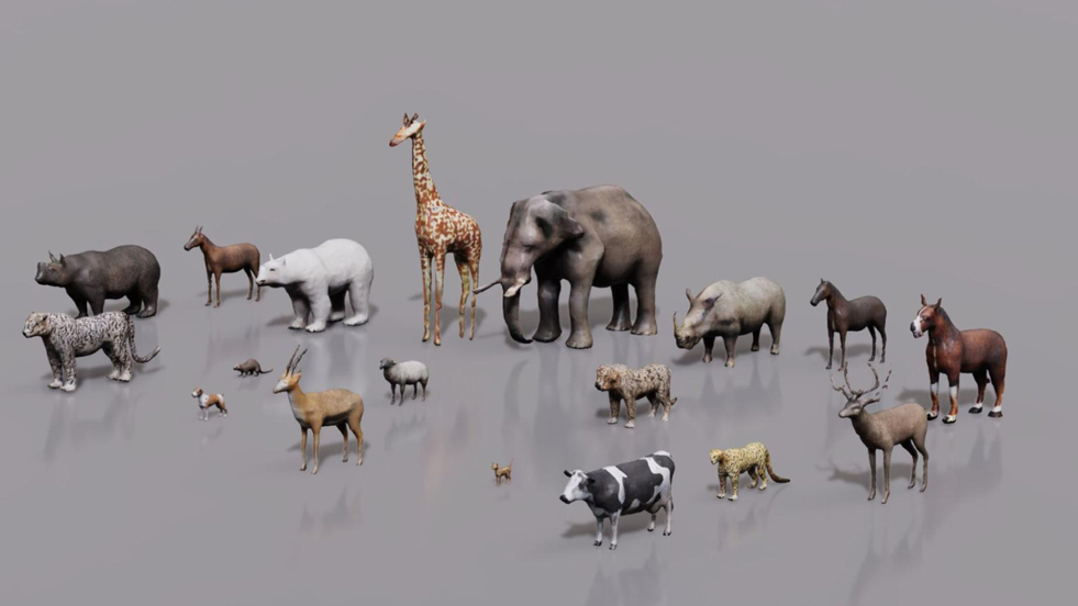 A group of animals standing together

Description automatically generated